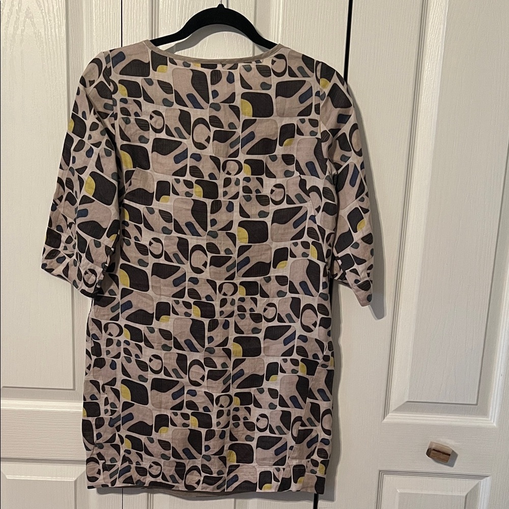 Max Mara Weekend Geometric Patterned Button-Up Tu… - image 4